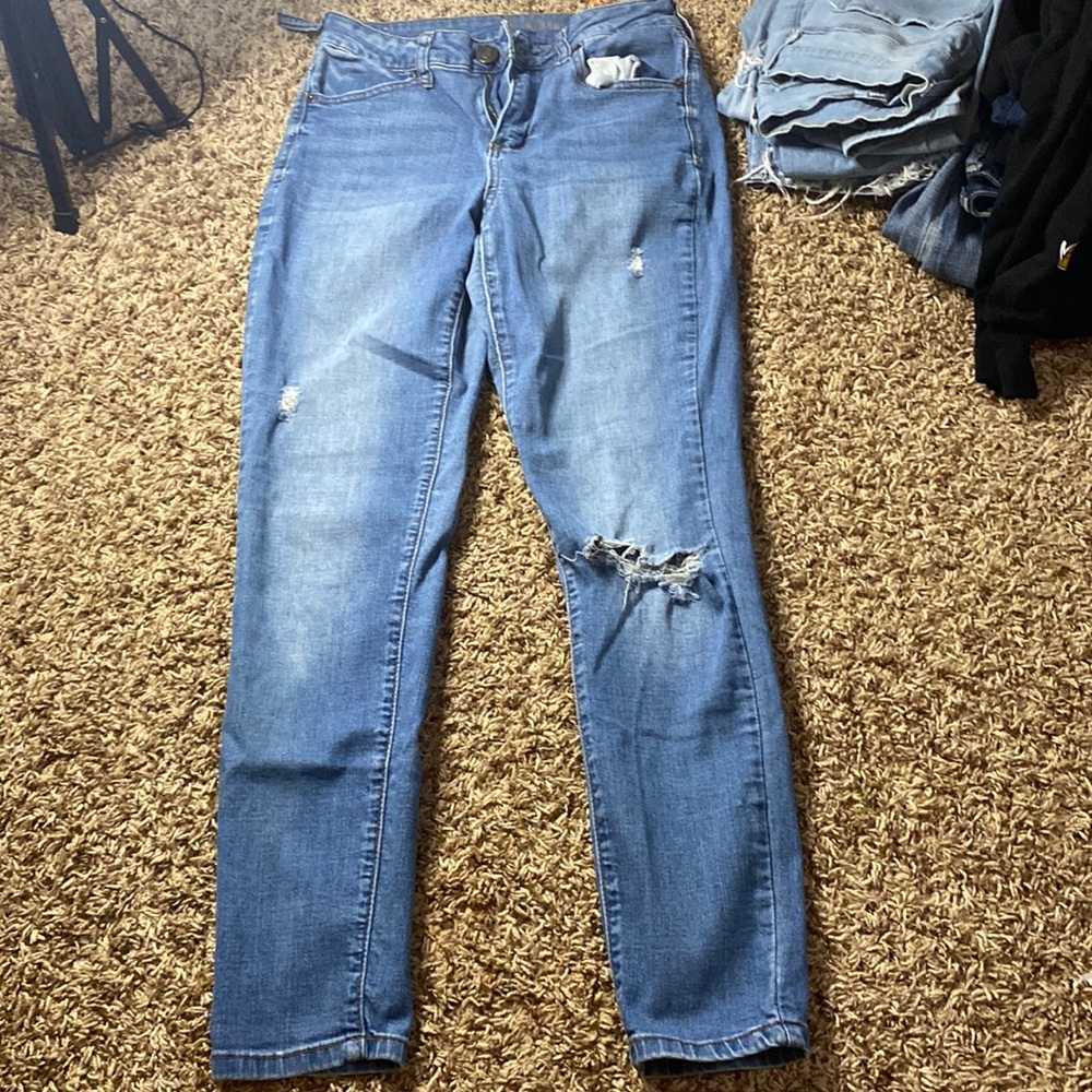 High Rise Blue Jeans